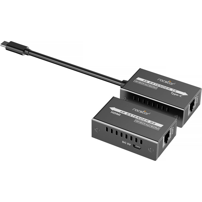 Rocstor TrueReach TR7 4K120 USB-C to HDMI over Ethernet Extender Set (197')