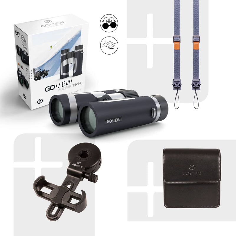GOVIEW ZOOMR 10x34 Binoculars (Phantom Black)