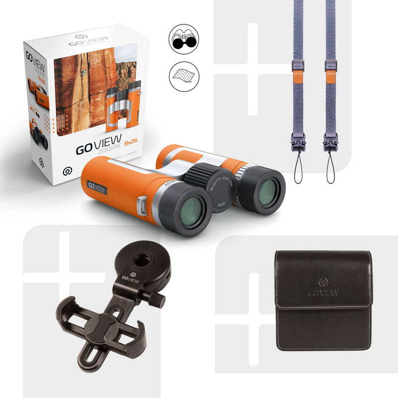 GOVIEW ZOOMR 8x26 Binoculars (Sunset Orange)