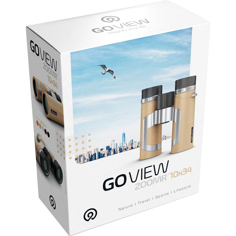 GOVIEW ZOOMR 10x34 Binoculars (Light Brown)