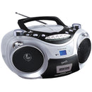 Supersonic SC-739BT Portable Bluetooth CD/Cassette Audio System (Silver)