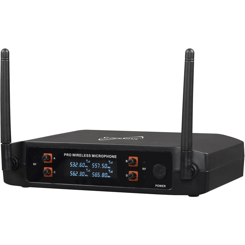 Supersonic 4-Channel Wireless Handheld Microphone System (2.4 GHz)