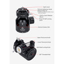 Falcam F38 Pro Quick Release Low Gravity Dual Panorama Ball Head (XB-3R)