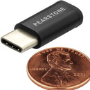 Pearstone USB Type-C Male to Micro-USB Female Adapter (2-Pack)