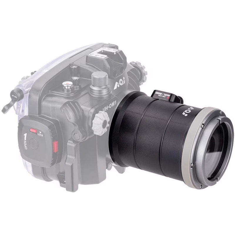 AOI Flat Lens Port for Olympus PEN Housings & 90mm Macro Lens