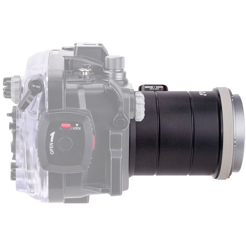 AOI Flat Lens Port for Olympus PEN Housings & 90mm Macro Lens
