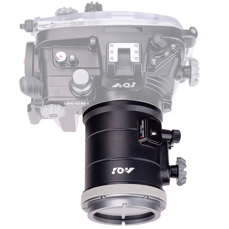 AOI Flat Lens Port for Olympus PEN Housings & 90mm Macro Lens