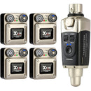 Xvive Audio U45R4 Wireless In-Ear Monitor System with Four Receivers (5.8 GHz, Silver)