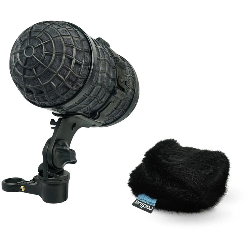 Radius Mini-ALTO 115 Blimp Windshield & RAD Mount Kit (No Cable, Black)