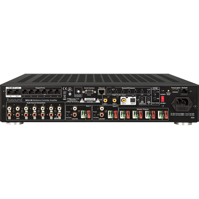 Russound MCA-66 6-Source 6-Zone Stereo Controller Amplifier