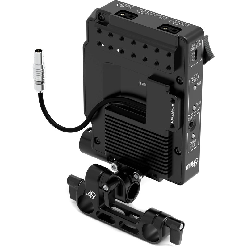 MID49 DB-9 Rod-Mounted Power Distribution Box for Blackmagic PYXIS (Gold Mount)