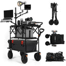 TARION Titanrig Foldable Production Cart (Base Model, Black)