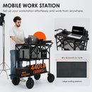 TARION Titanrig Foldable Production Cart (Base Model, Black)
