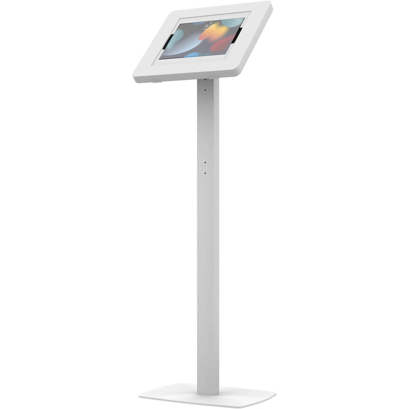 CTA Digital Premium Thin Profile Floor Stand with Security Enclosure (White)