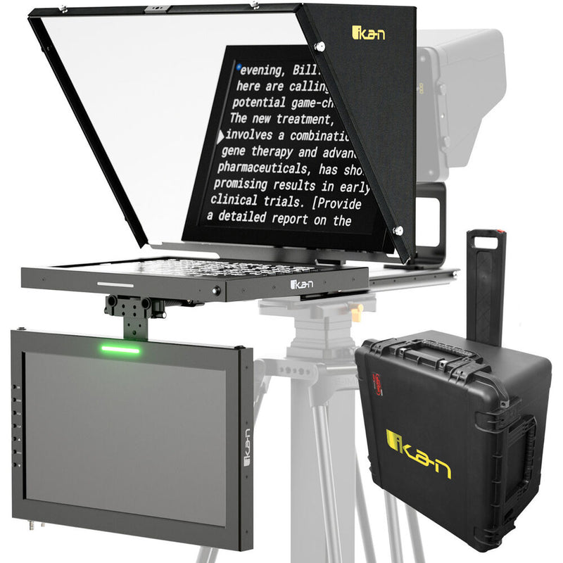 ikan Professional 15" SDI/HDMI Teleprompter Travel Kit with Widescreen Talent Monitor
