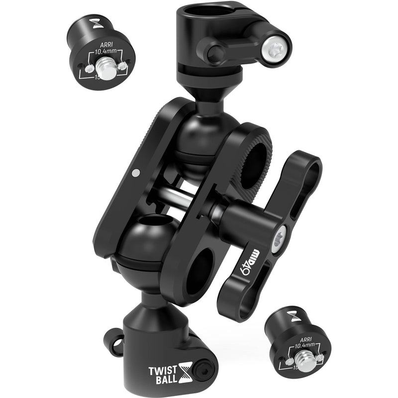 MID49 TWIST Ball Monitor Mount with 1/4"-20 Spuds