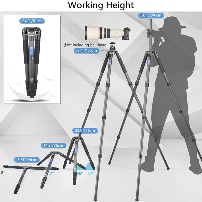 ARTCISE AS95C Carbon Fiber Tripod with 75mm Bowl