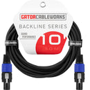 Gator Backline Series Twist Lock Connector to Twist Lock Connector Speaker Cable (10')