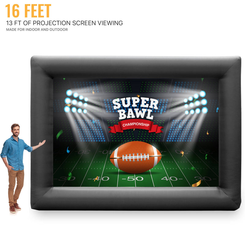 KHOMO GEAR Inflatable Projector Screen with Internal Fan (6.5 x 11')
