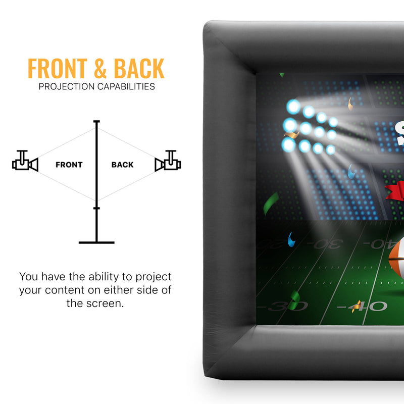 KHOMO GEAR Inflatable Projector Screen with Internal Fan (6.5 x 11')