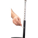 Oklahoma Sound Vinyl Padded?Adjustable Height Stool (24.5 - 32.5", Black)