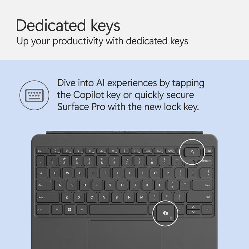 Microsoft 12" Surface Pro Keyboard Cover (Slate)