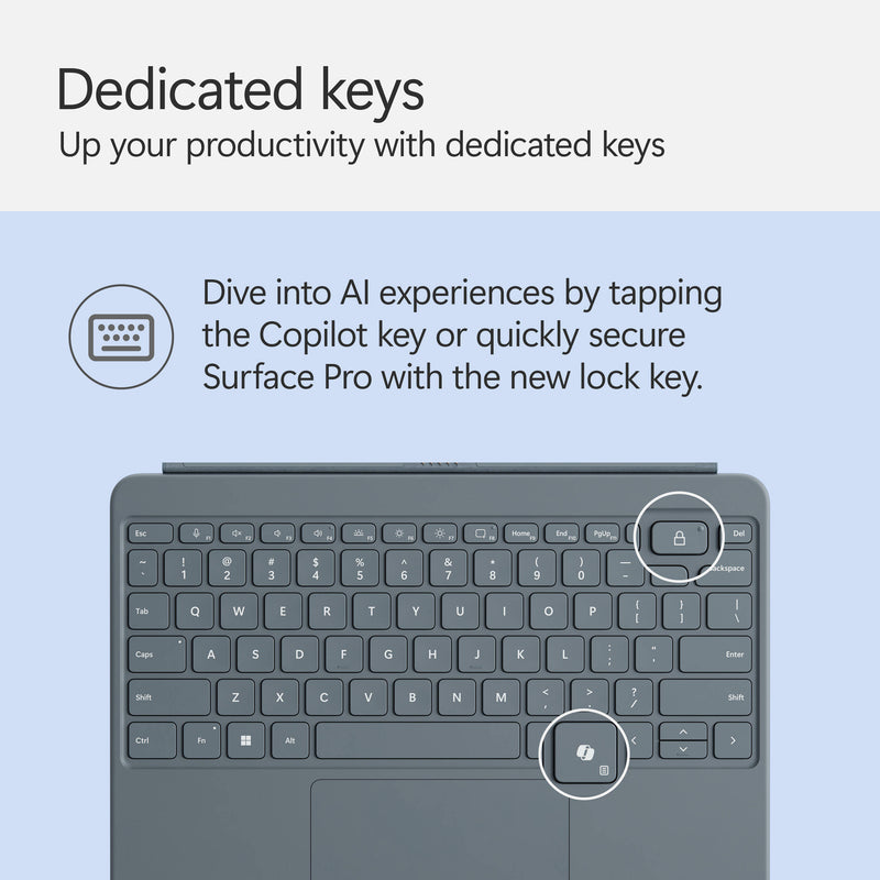Microsoft 12" Surface Pro Keyboard Cover (Ocean)