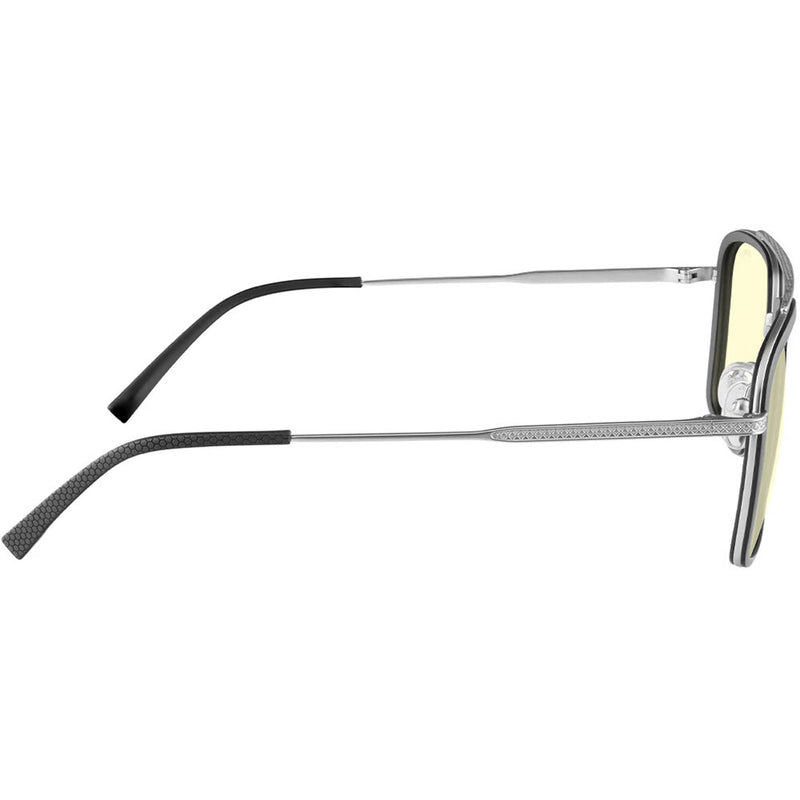 GUNNAR Barron Tinted Glasses (Silver Frame, Amber Lens)
