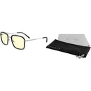 GUNNAR Barron Tinted Glasses (Silver Frame, Amber Lens)