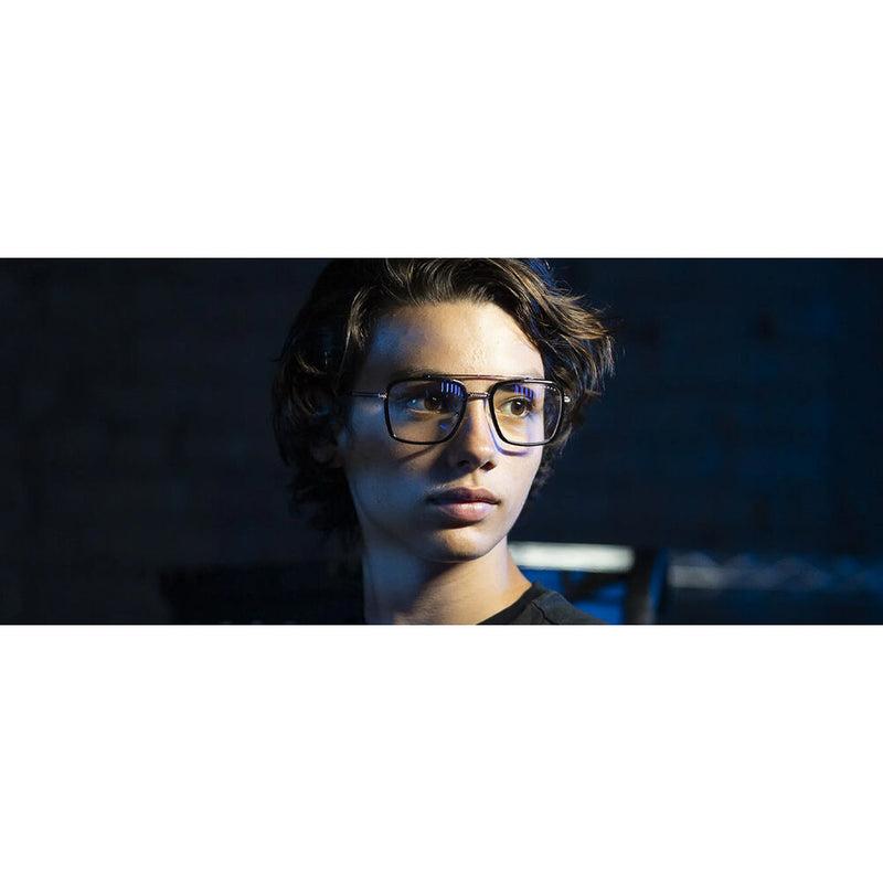GUNNAR Barron Tinted Glasses (Silver Frame, Amber Lens)