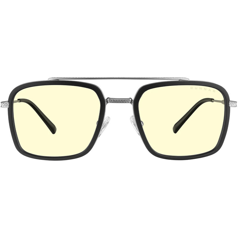 GUNNAR Barron Tinted Glasses (Silver Frame, Amber Lens)