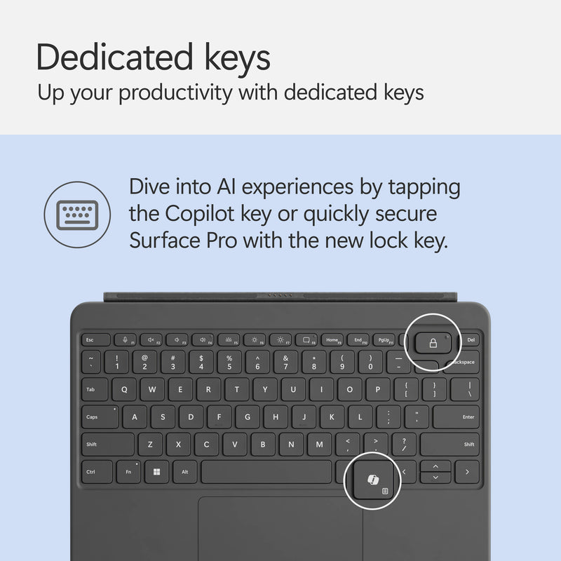 Microsoft 12" Surface Pro Keyboard Cover with Slim Pen 2 (Ocean)