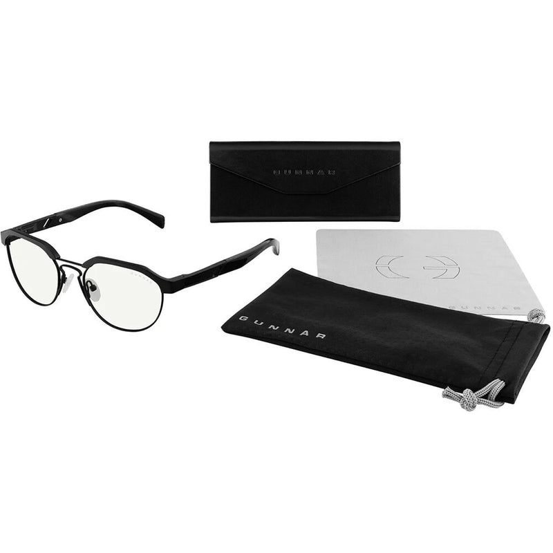 GUNNAR Campbell Glasses (Onyx Frame, Clear Lens Tint)