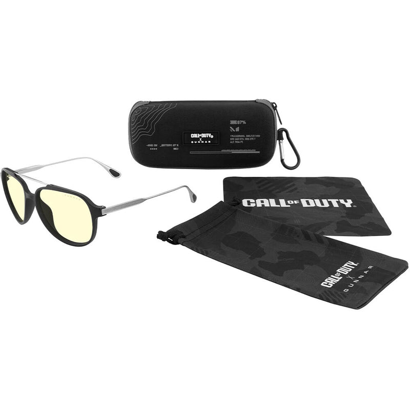 GUNNAR Call of Duty Ghost Edition Glasses (Onyx Mercury Frame, Amber Sun-Shift Lens Tint)