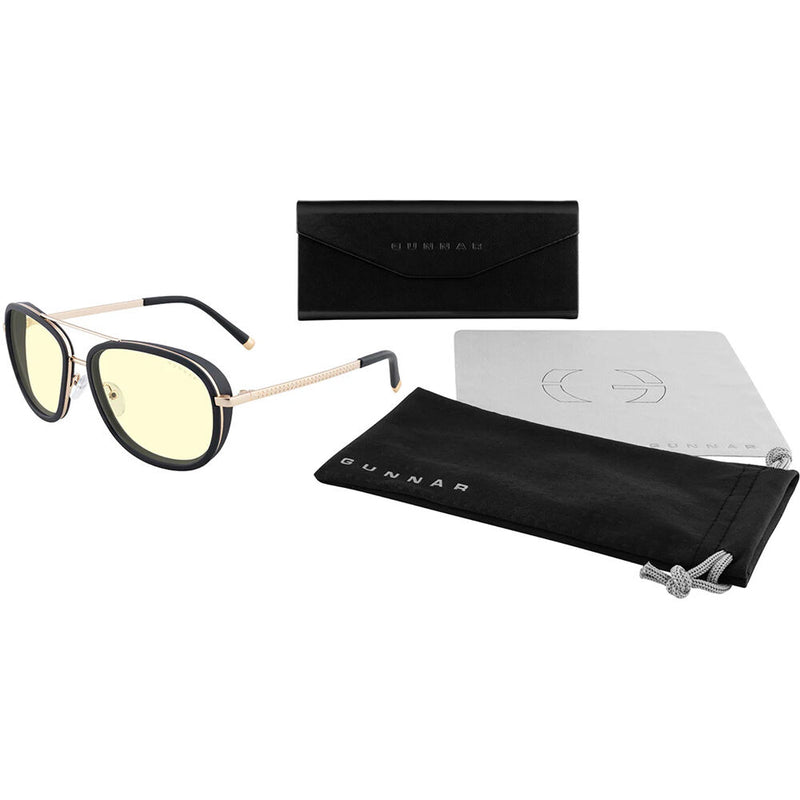 GUNNAR Dume Glasses (Gold Frame, Amber Lens)