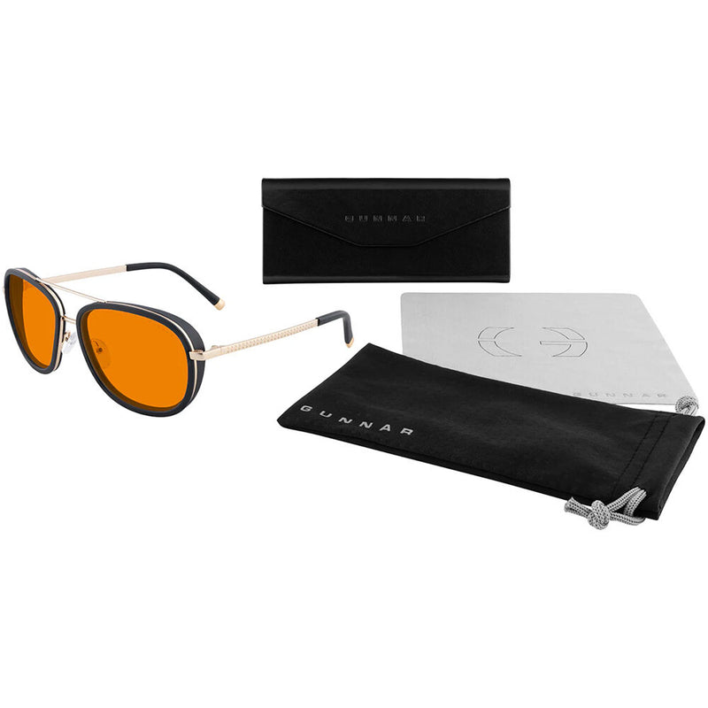 GUNNAR Dume Glasses (Gold Frame, Amber Max Lens)