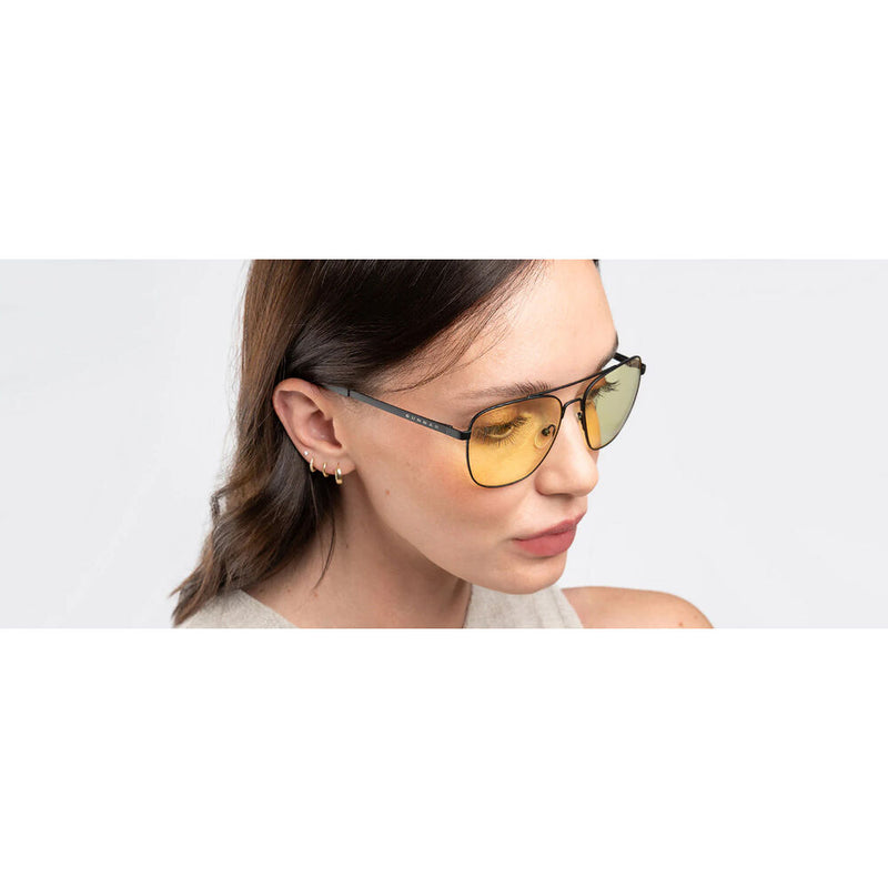 GUNNAR Mustang Glasses (Onyx Frame, Amber Lens)