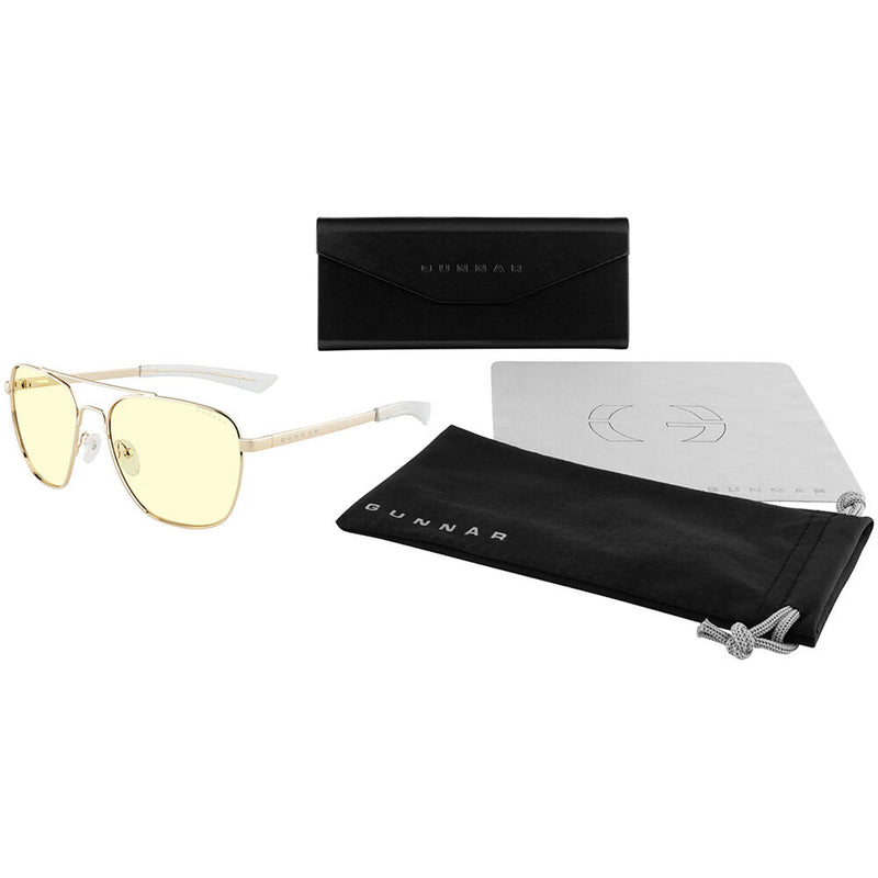 GUNNAR Mustang Glasses (Gold Frame, Amber Lens)