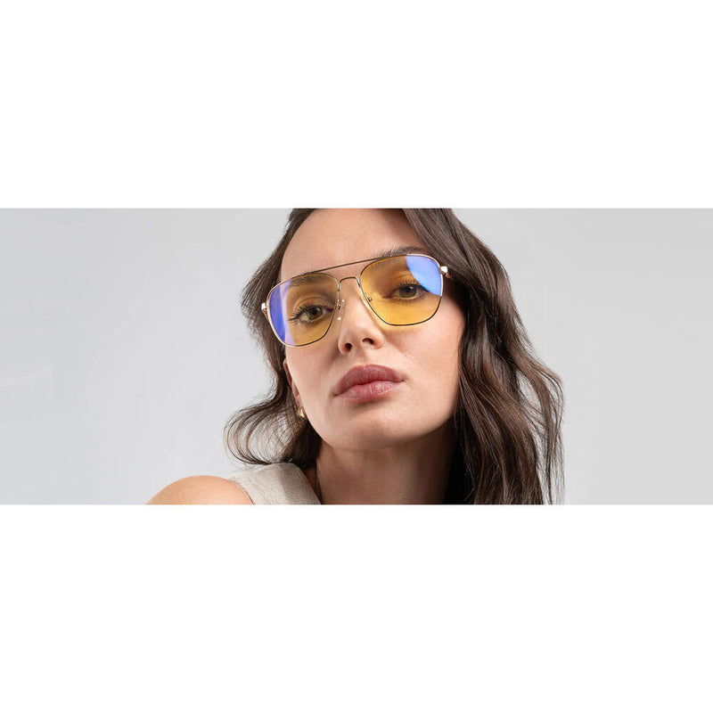 GUNNAR Mustang Glasses (Gold Frame, Amber Lens)