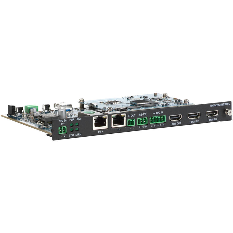 AMX N3312D-C 4K60 H.26x/Dante AV-H Dual-Stream Encoder Card