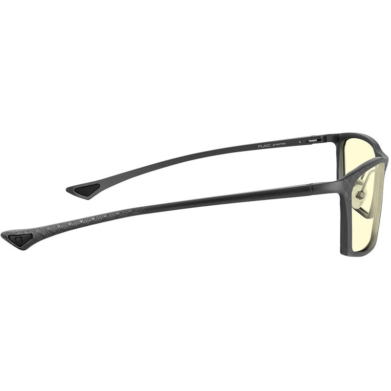 GUNNAR Plaid Glasses (Onyx/Graphite Frame, Amber Lens)