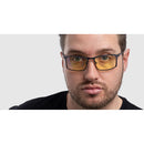 GUNNAR Plaid Glasses (Onyx/Graphite Frame, Amber Lens)