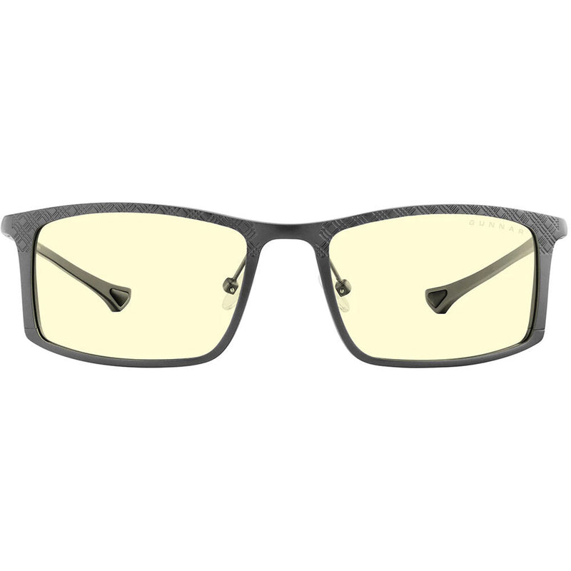 GUNNAR Plaid Glasses (Onyx/Graphite Frame, Amber Lens)
