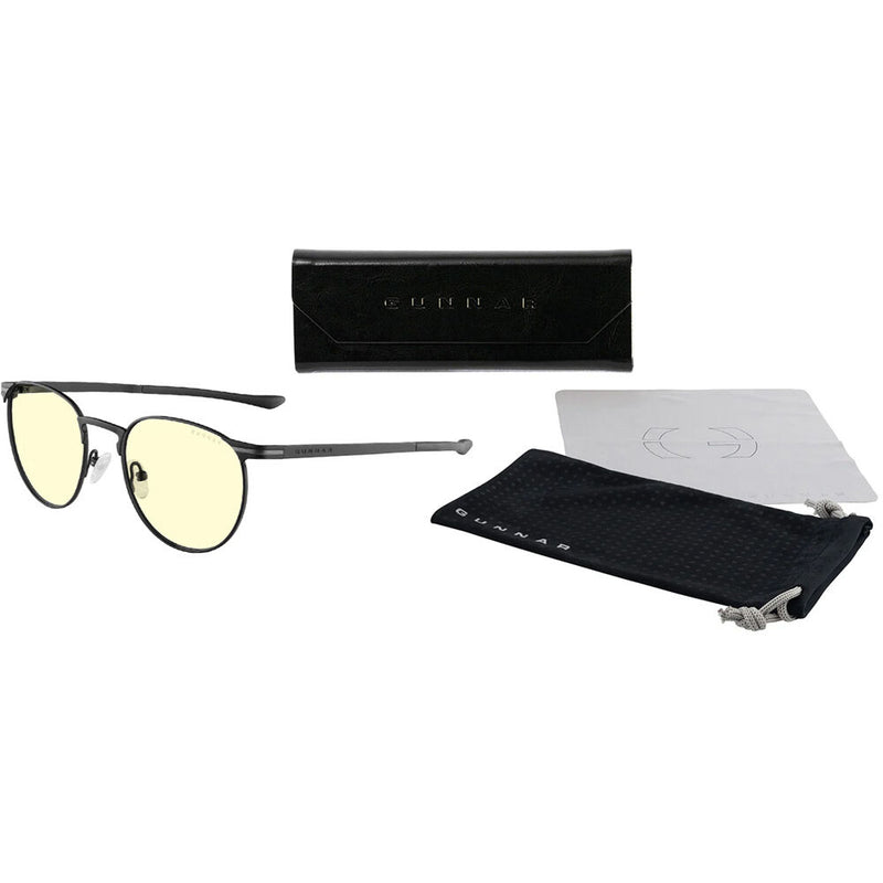 GUNNAR Mateo Glasses (Onyx Frame, Amber Lens)