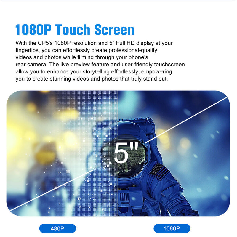 Shimbol CP5 5" Rear Smartphone Camera Monitor with Blue Magnetic Case