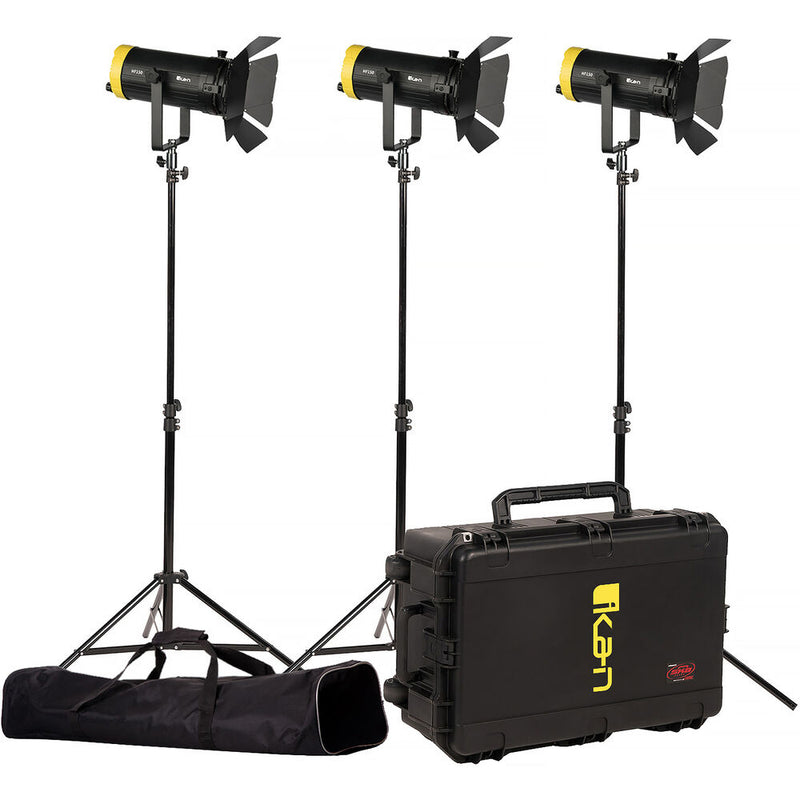 ikan Helia 150W Bi-Color LED Fresnel Light (3-Light Kit)