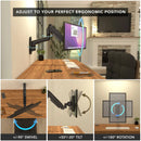 Mount-It! Heavy-Duty Monitor Wall Mount with Gas Spring Arm