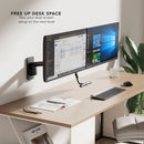 Mount-It! Dual-Monitor Wall Mount with Gas Spring Arm and Crossbar