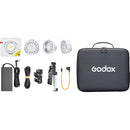Godox ML100R RGB Portable LED Light Kit (36? Lens & V-Mount Handgrip)