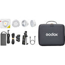 Godox ML100R RGB Portable LED Light Kit (36? Lens & NP-F Handgrip)
